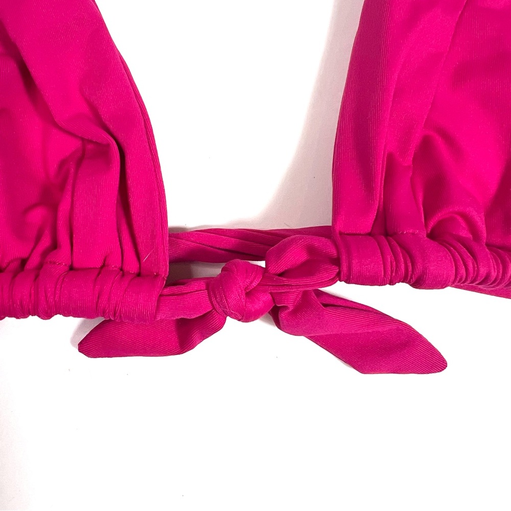 L*Space Tie Front Fuchsia Swim Top Size Small - Picture 3 of 5